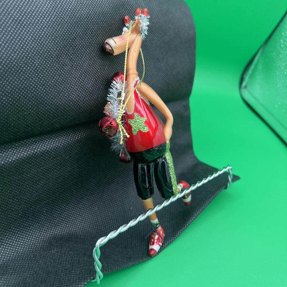 Christmas Elk Dancing Christmas Tree Ornament With Glitter Pants 6